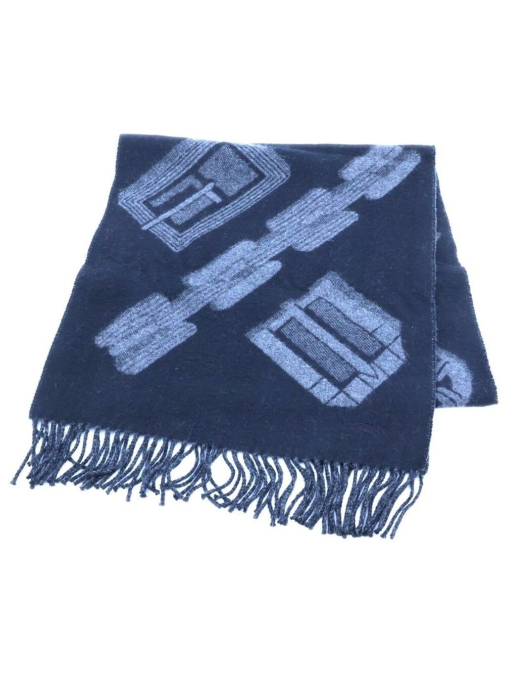 Hermes Carre en Boucles Scarf Boucle Noir Flannel Cashmere Fringe Black